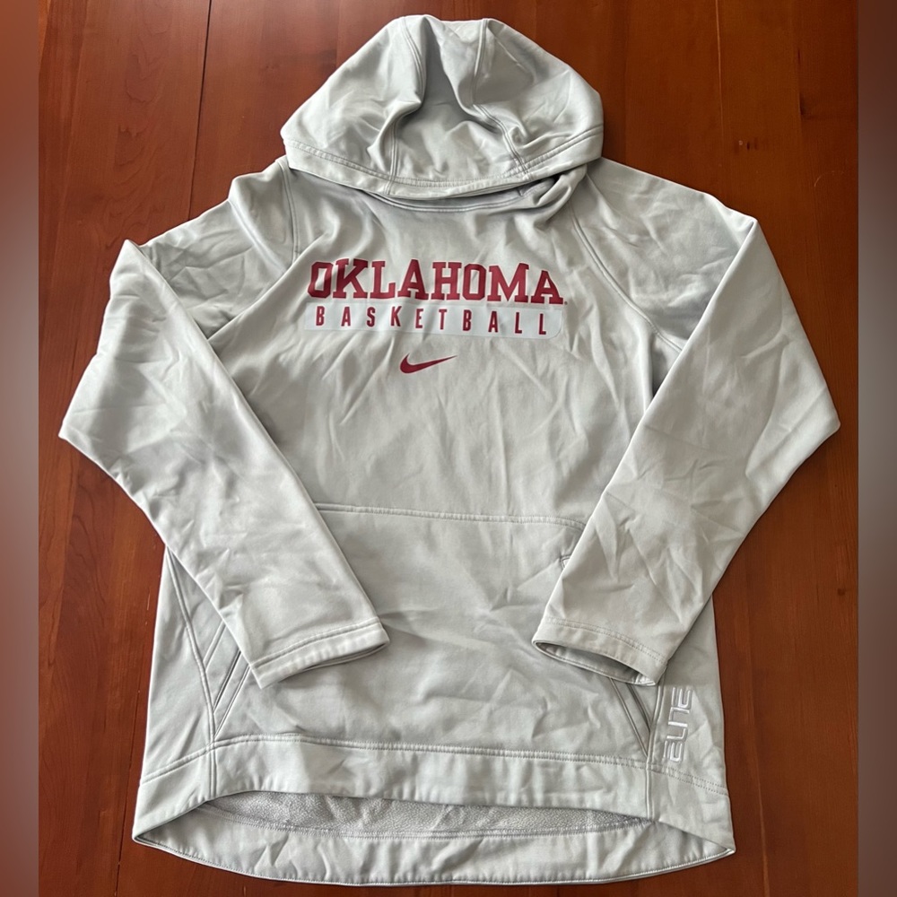 NIKE Air Jordan Oklahoma Sooners Spotlight Basketball Hoodie Mens LARGE Jacket